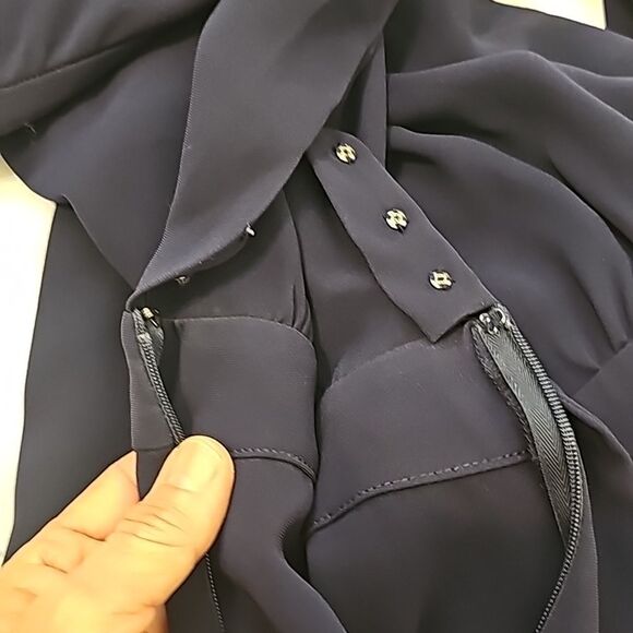 - Diane Von Furstenberg navy blue Jumpsuit pants size 0 - Picture 12 of 15